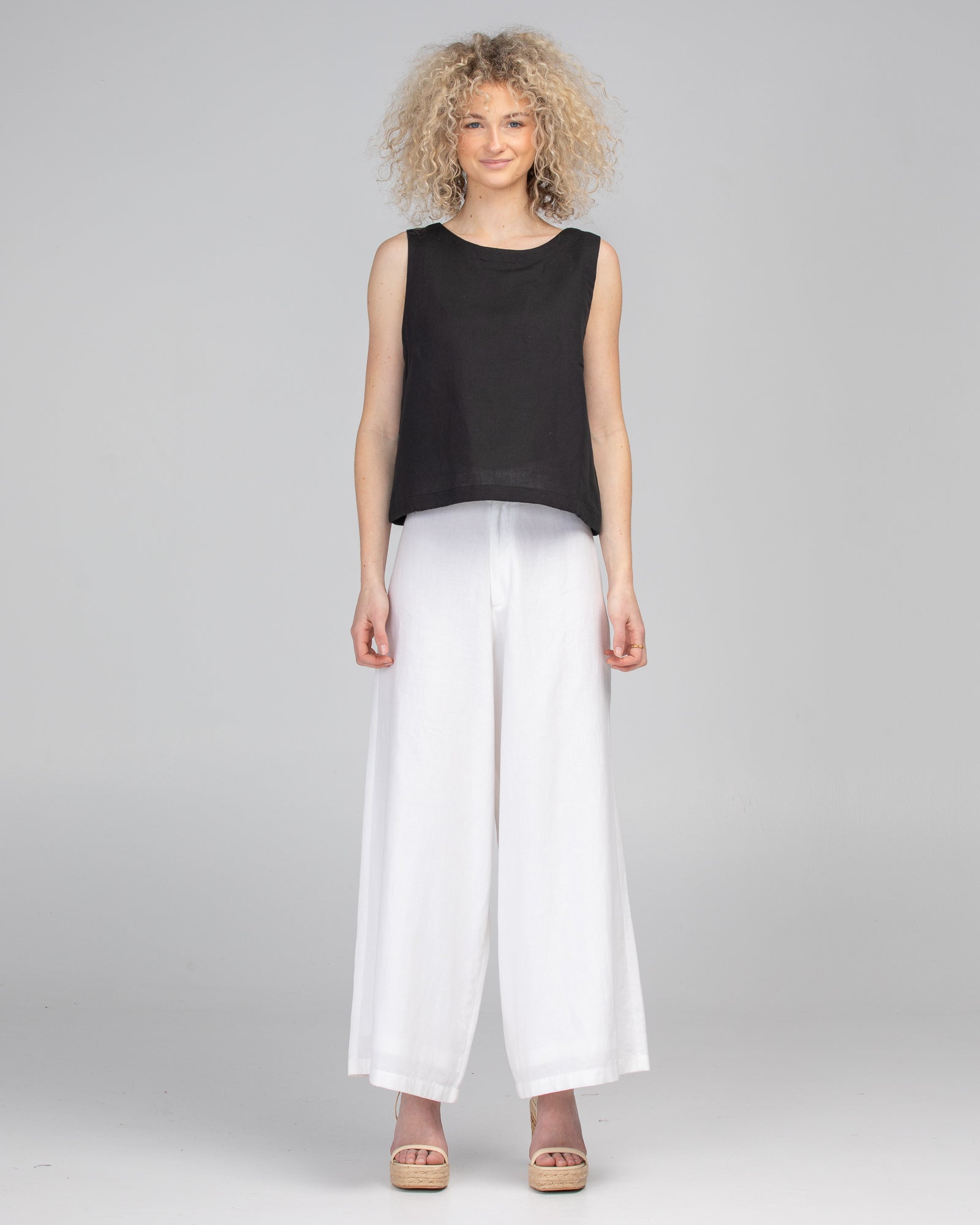 Jedda Linen Pant - White