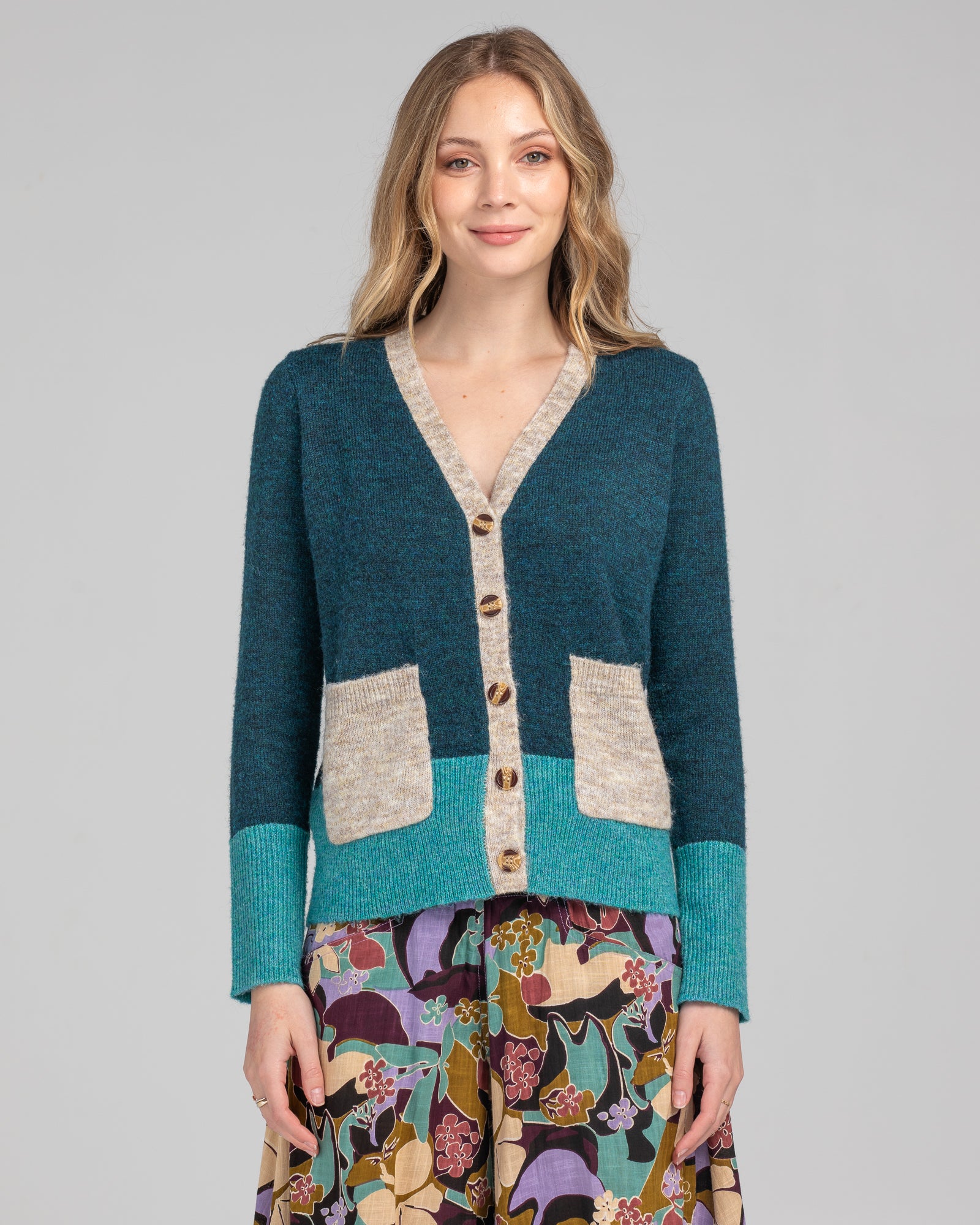 Poet Cardigan - Blue / Aqua