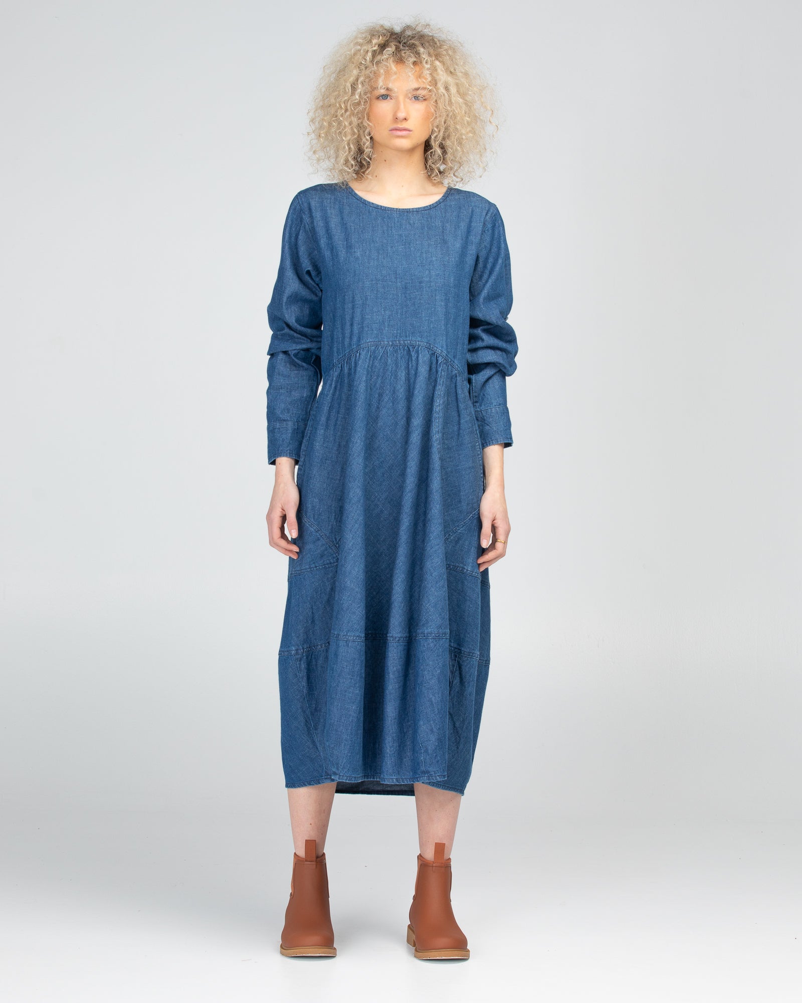 Guru Dress - Mid Wash Denim