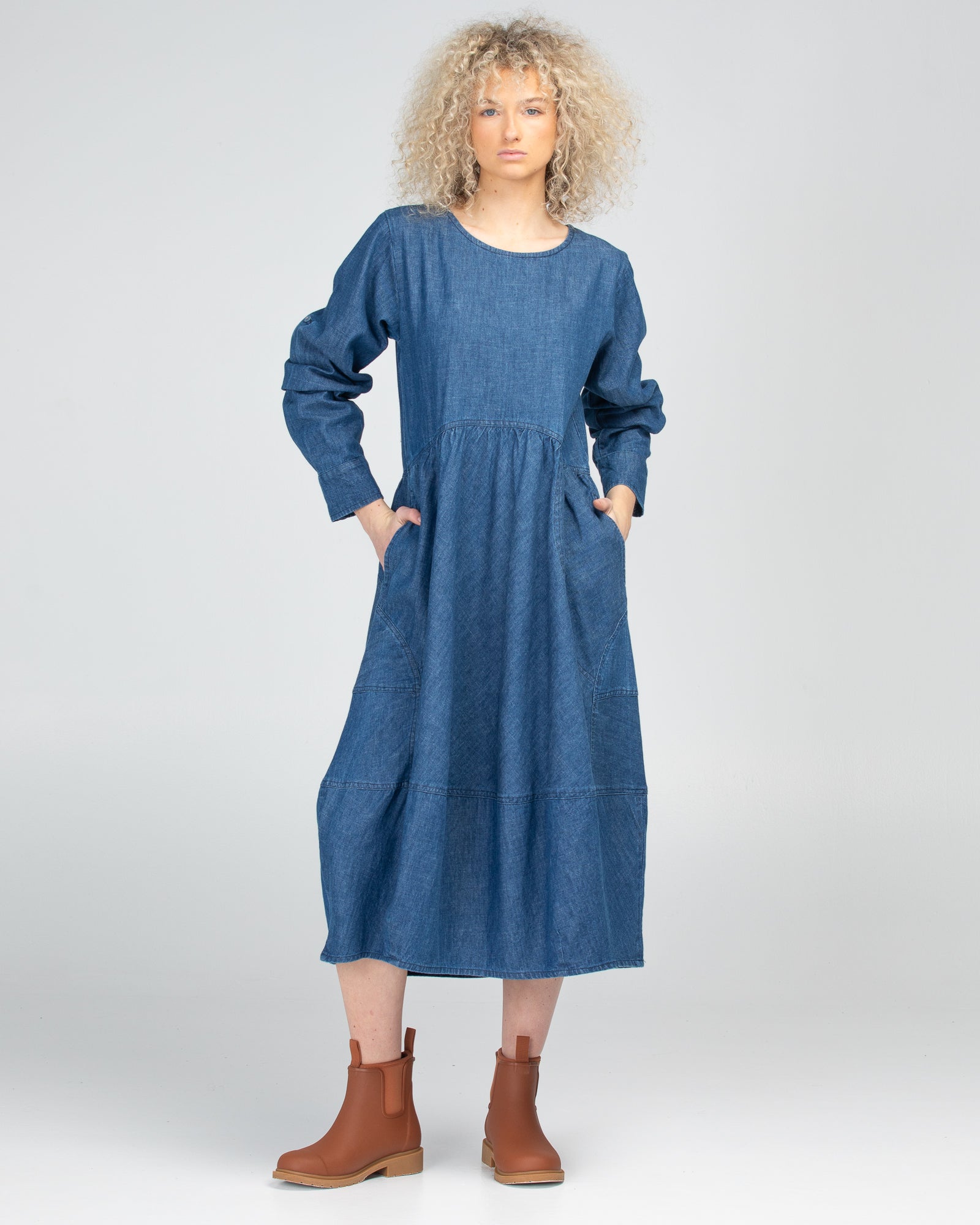 Guru Dress - Mid Wash Denim