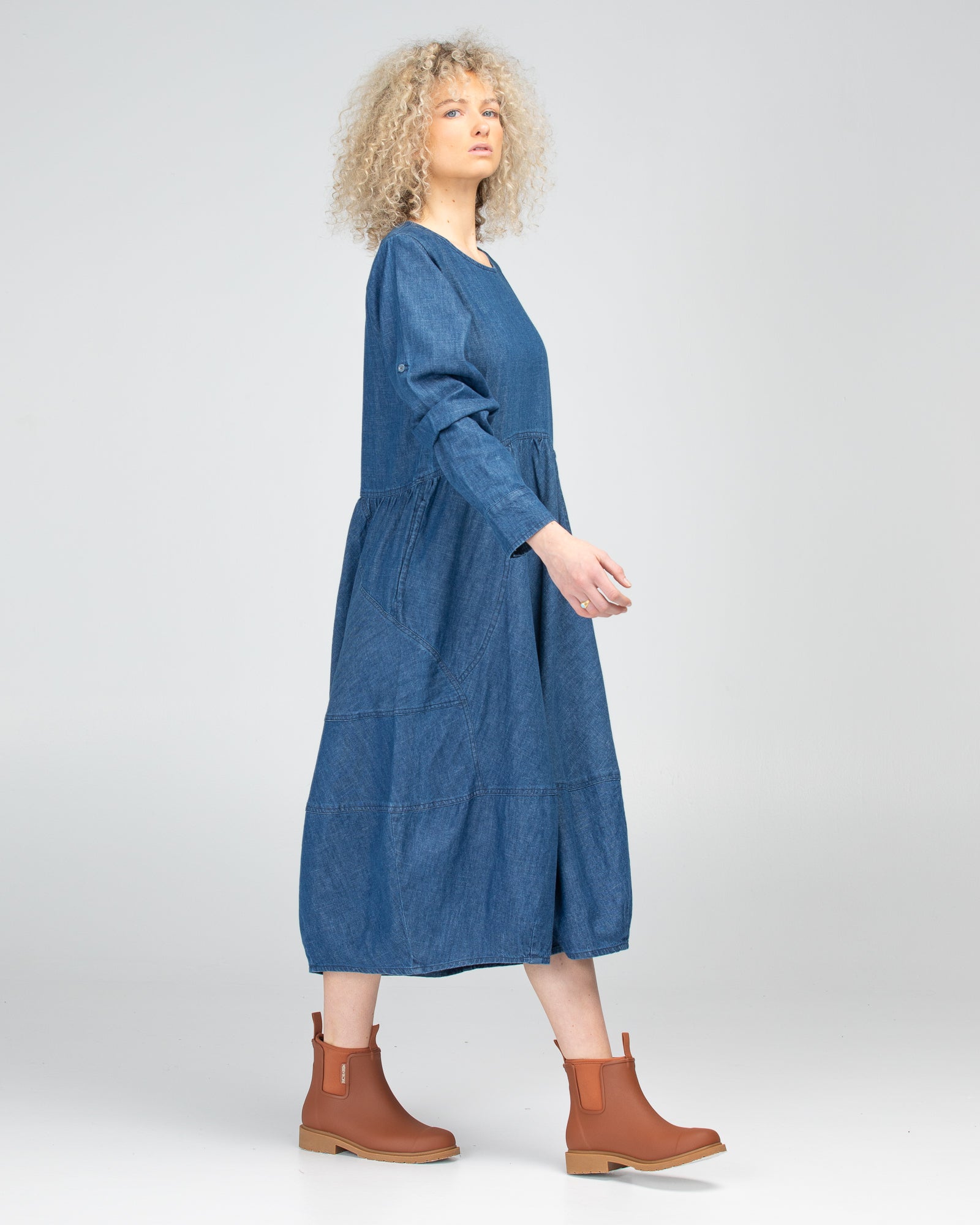 Guru Dress - Mid Wash Denim