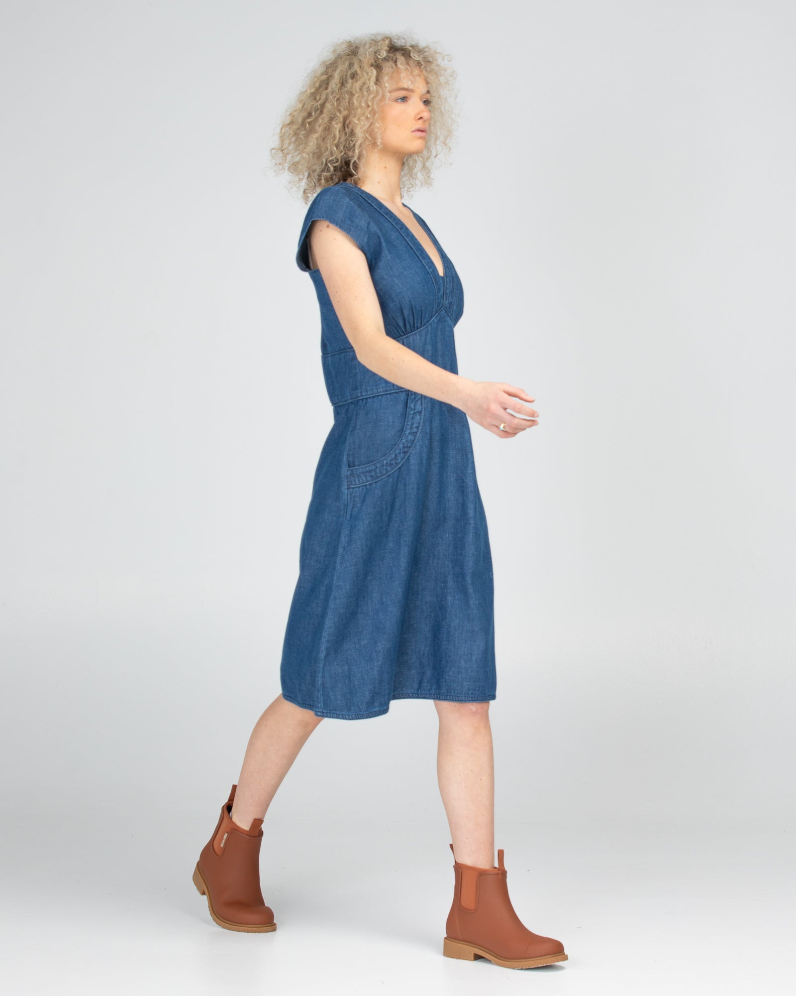 Daisy Dress - Mid Wash Denim