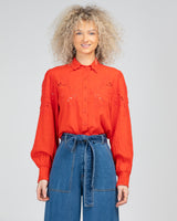 Clementine Shirt - Poppy Red