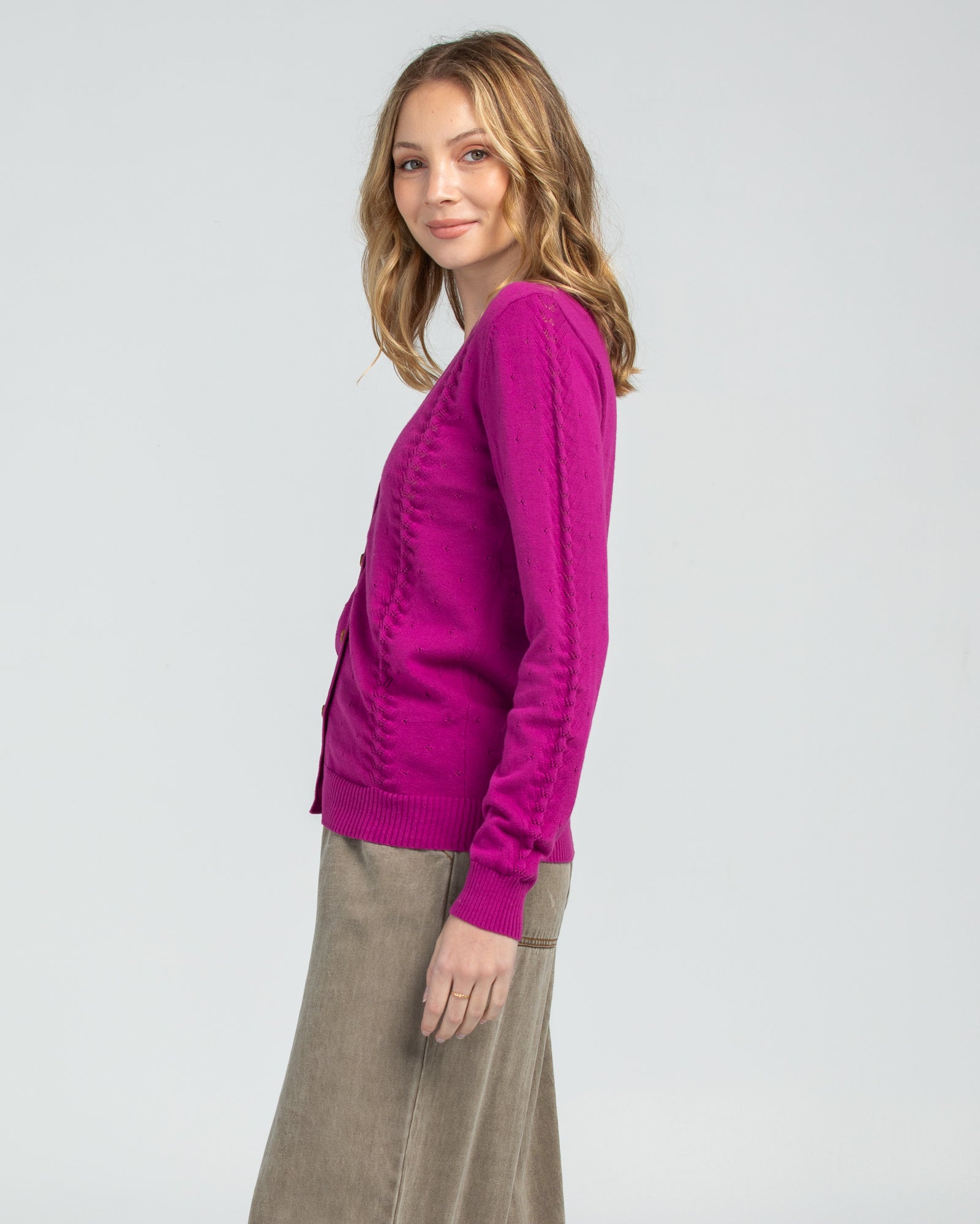 Lora Cardigan - Magenta