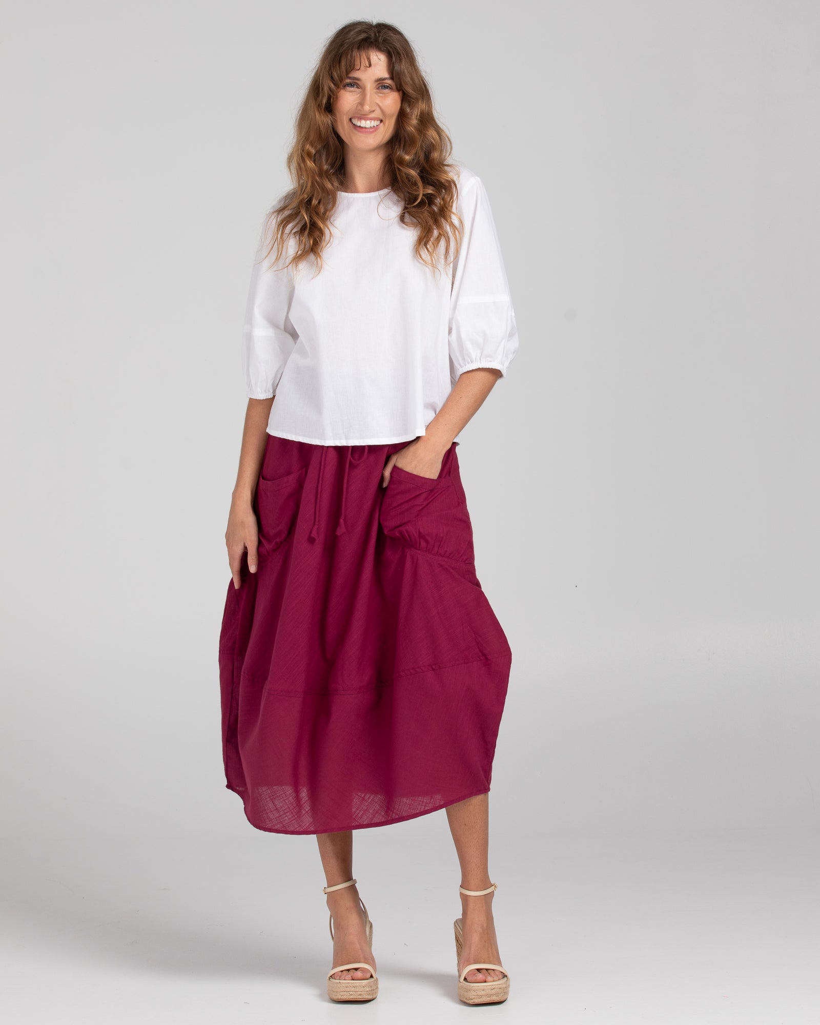 Guru Skirt - Deep Magenta