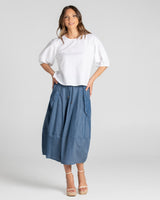 Guru Skirt - Blue Chambray