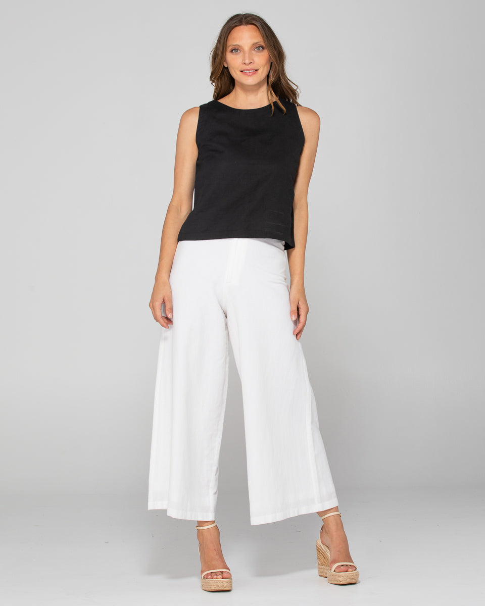 Jedda Linen Pant - White