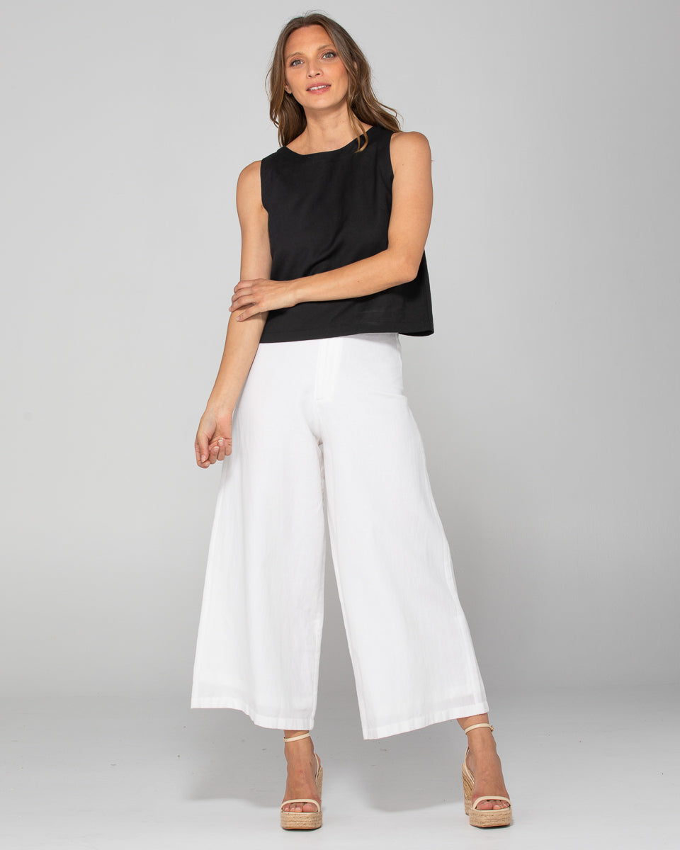 Jedda Linen Pant - White