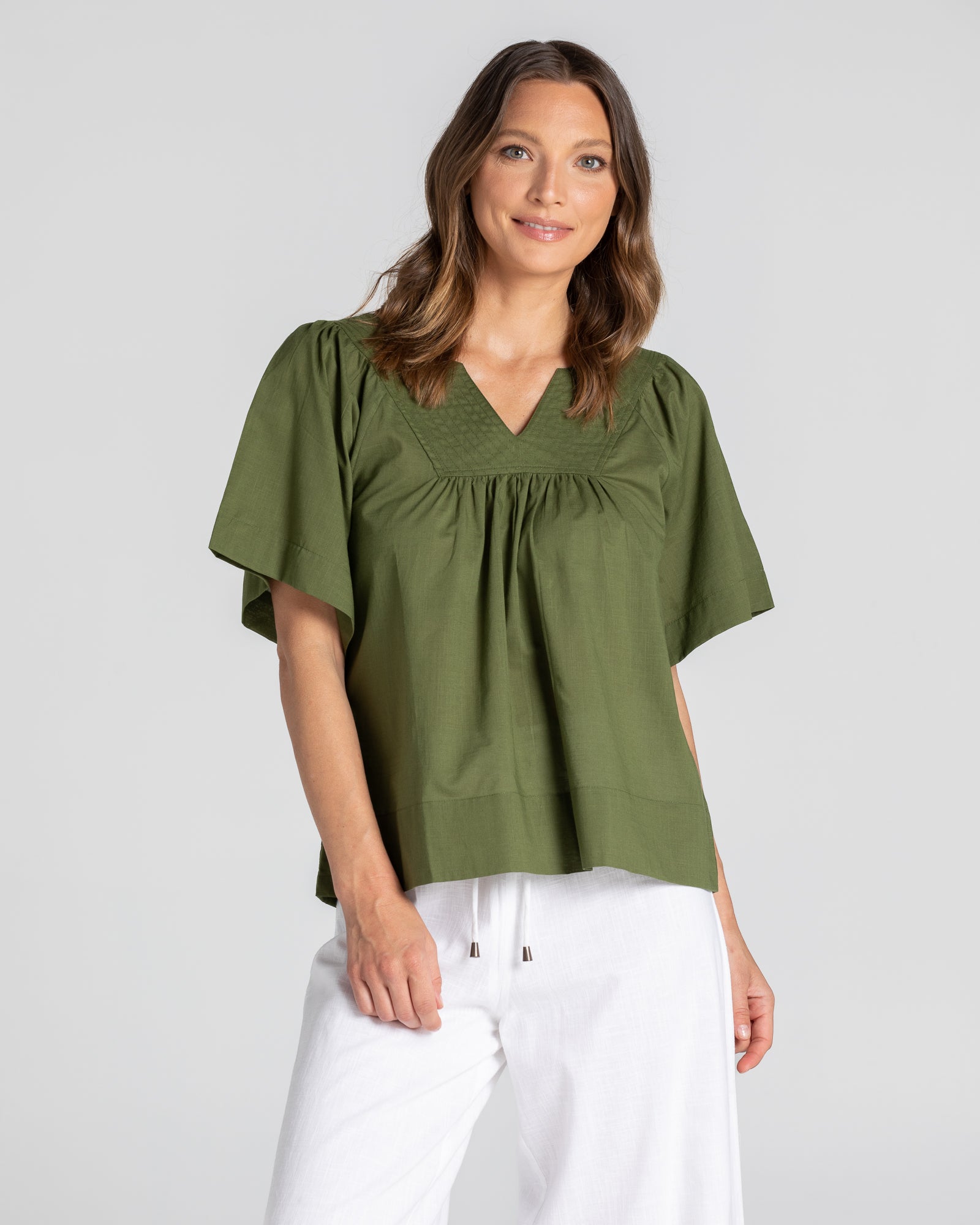 Freya Top - Khaki