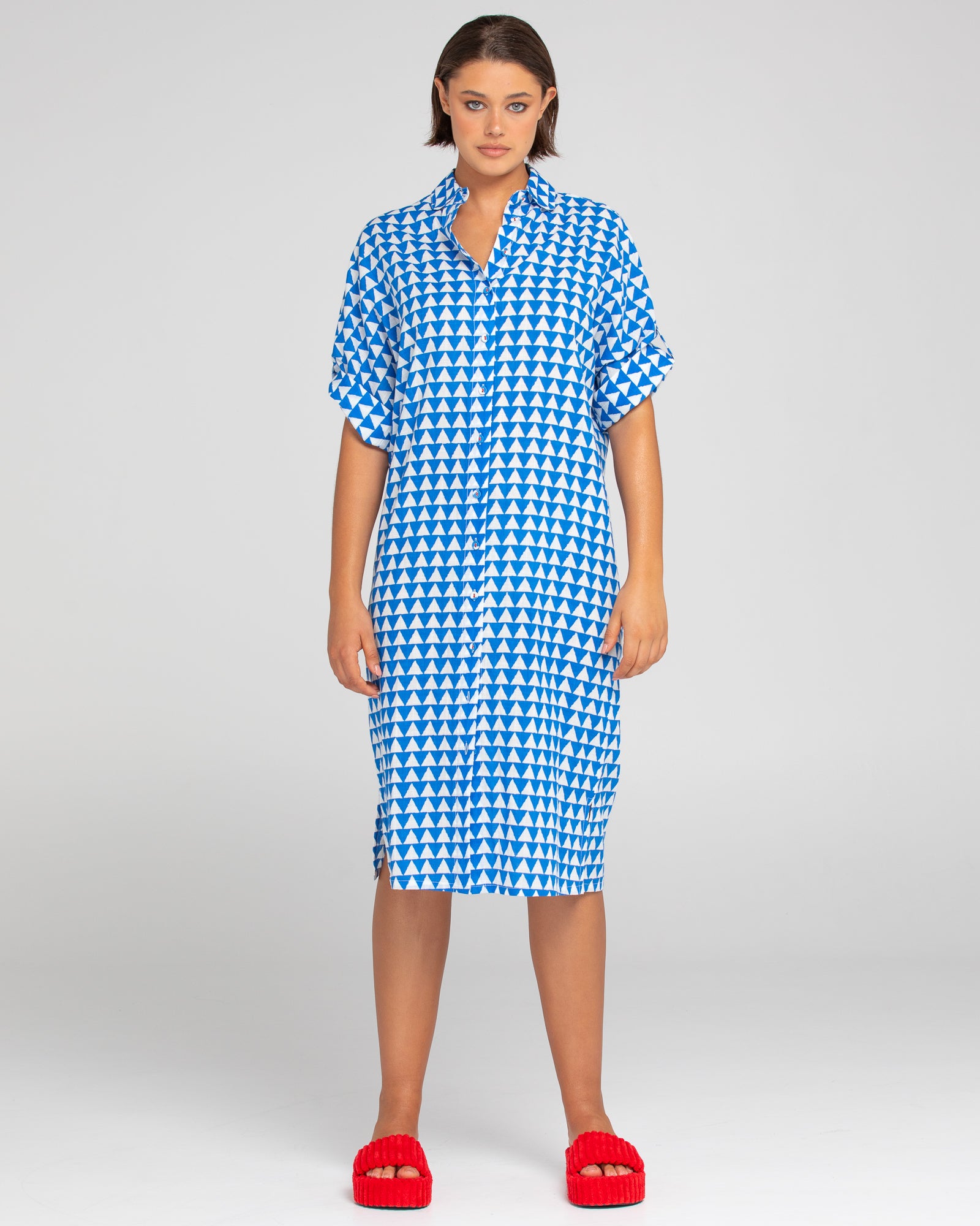 Maui Shirt Dress - Kelly