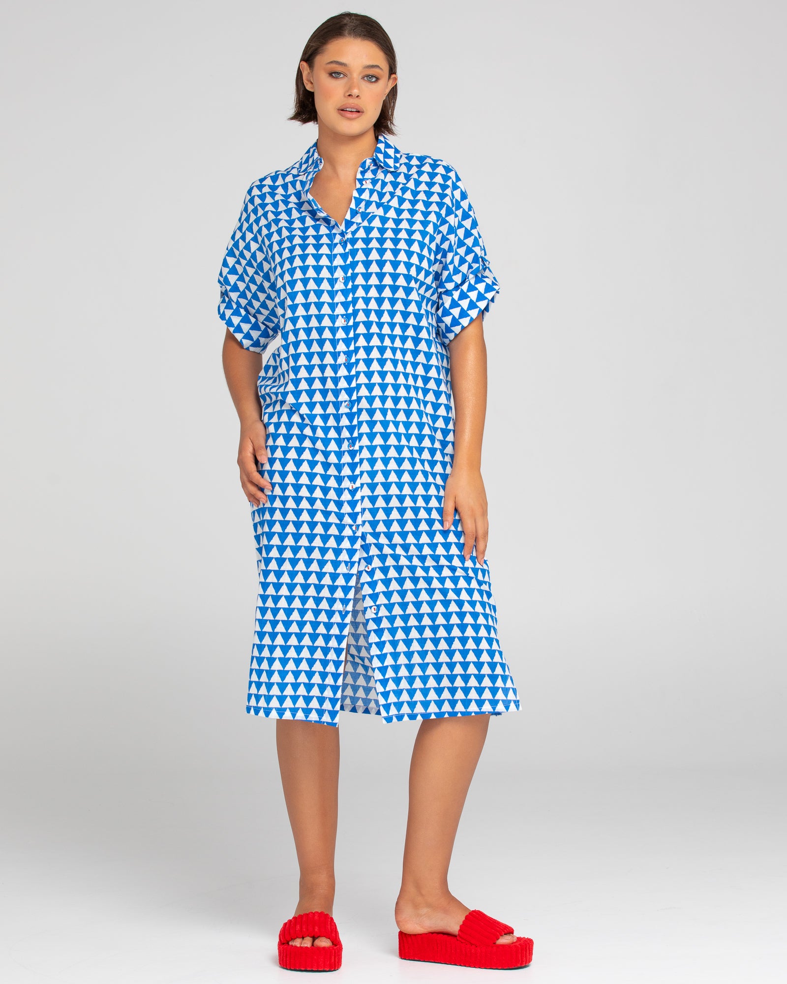 Maui Shirt Dress - Kelly