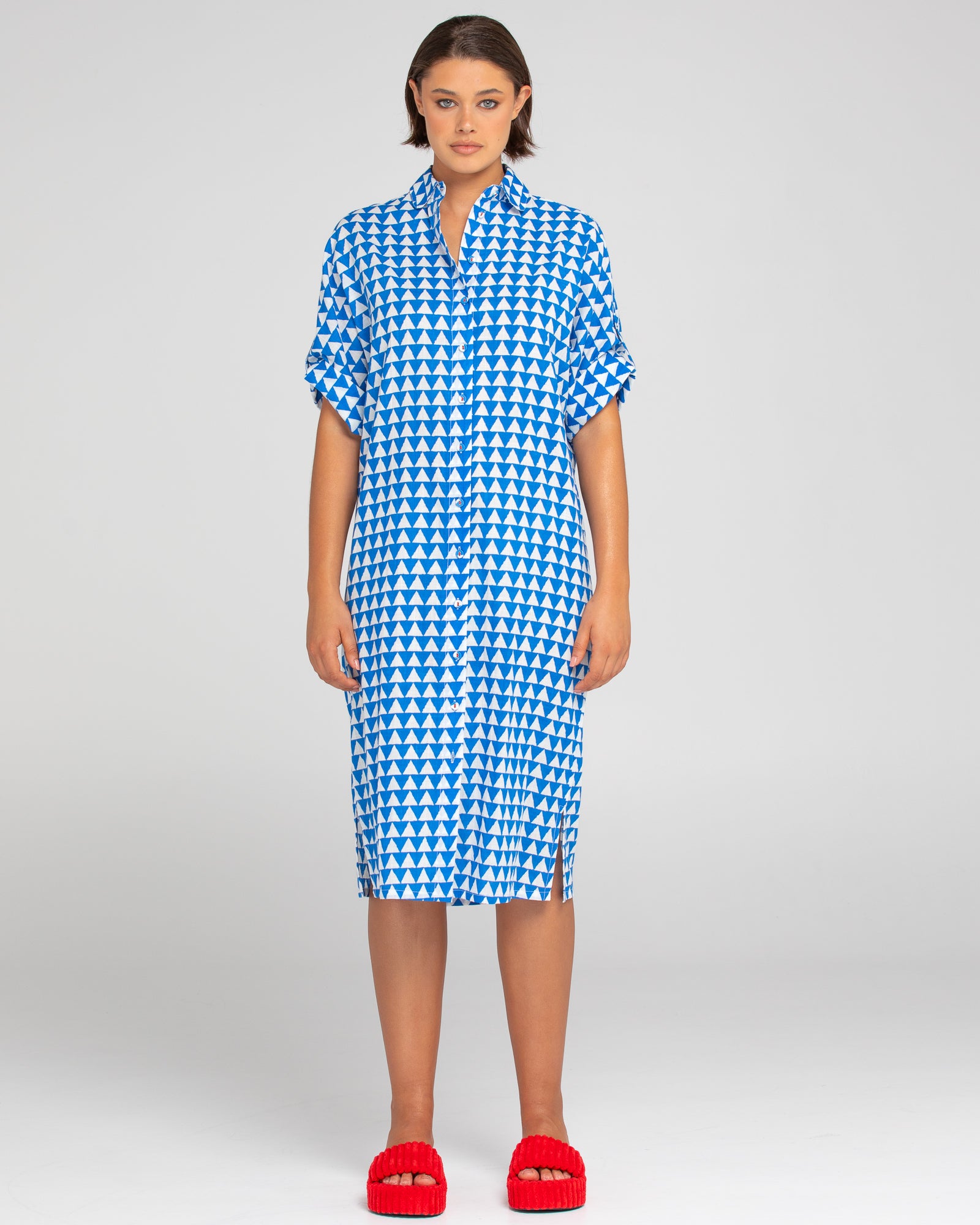 Maui Shirt Dress - Kelly