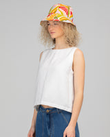 Reversible Wide Brim Bucket Hat - Colada/Ailana Stripe