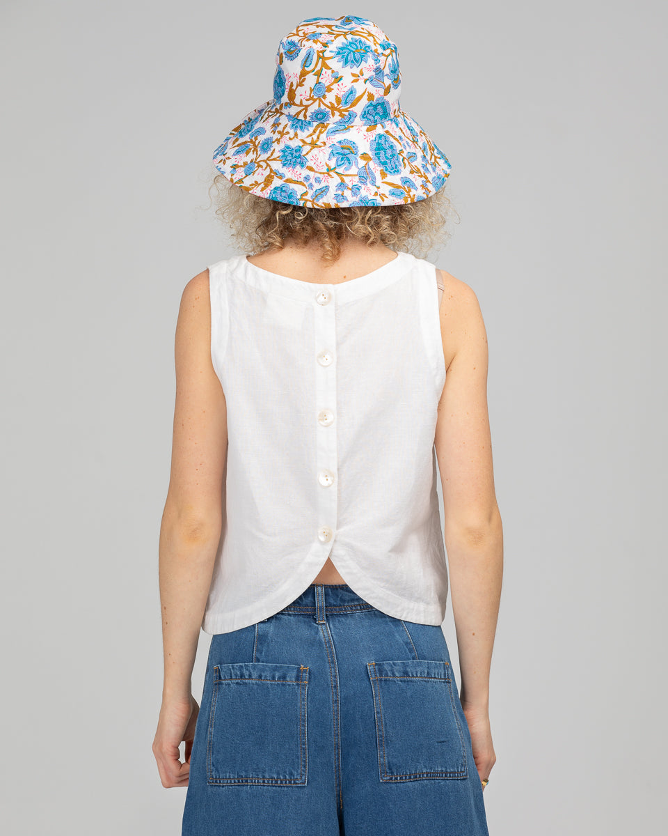 Reversible Wide Brim Bucket Hat - Mimi/Maui