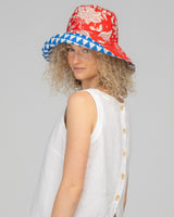 Reversible Wide Brim Bucket Hat - Farrah/Kelly