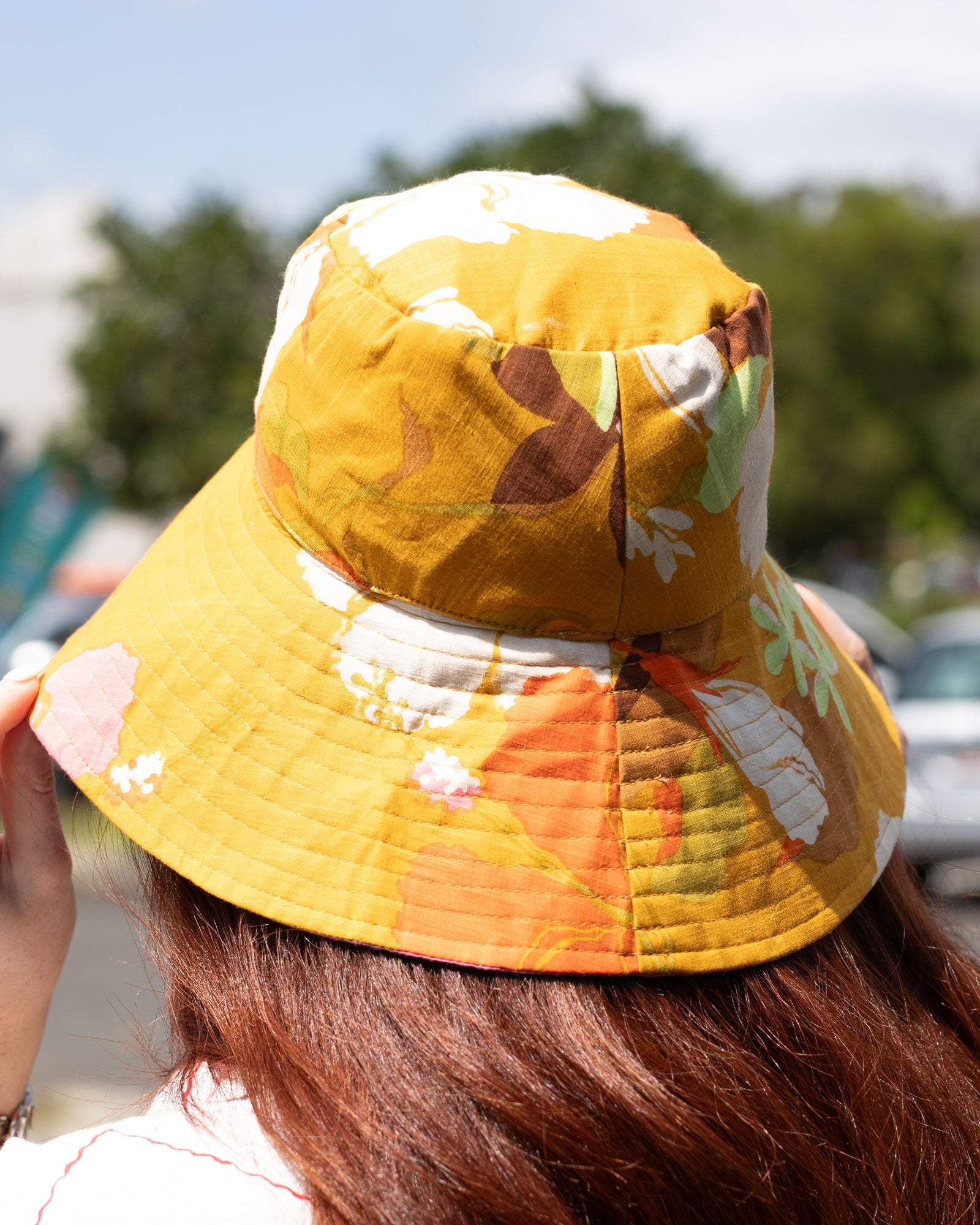 Reversible Wide Brim Bucket Hat - Ibisco/Purple