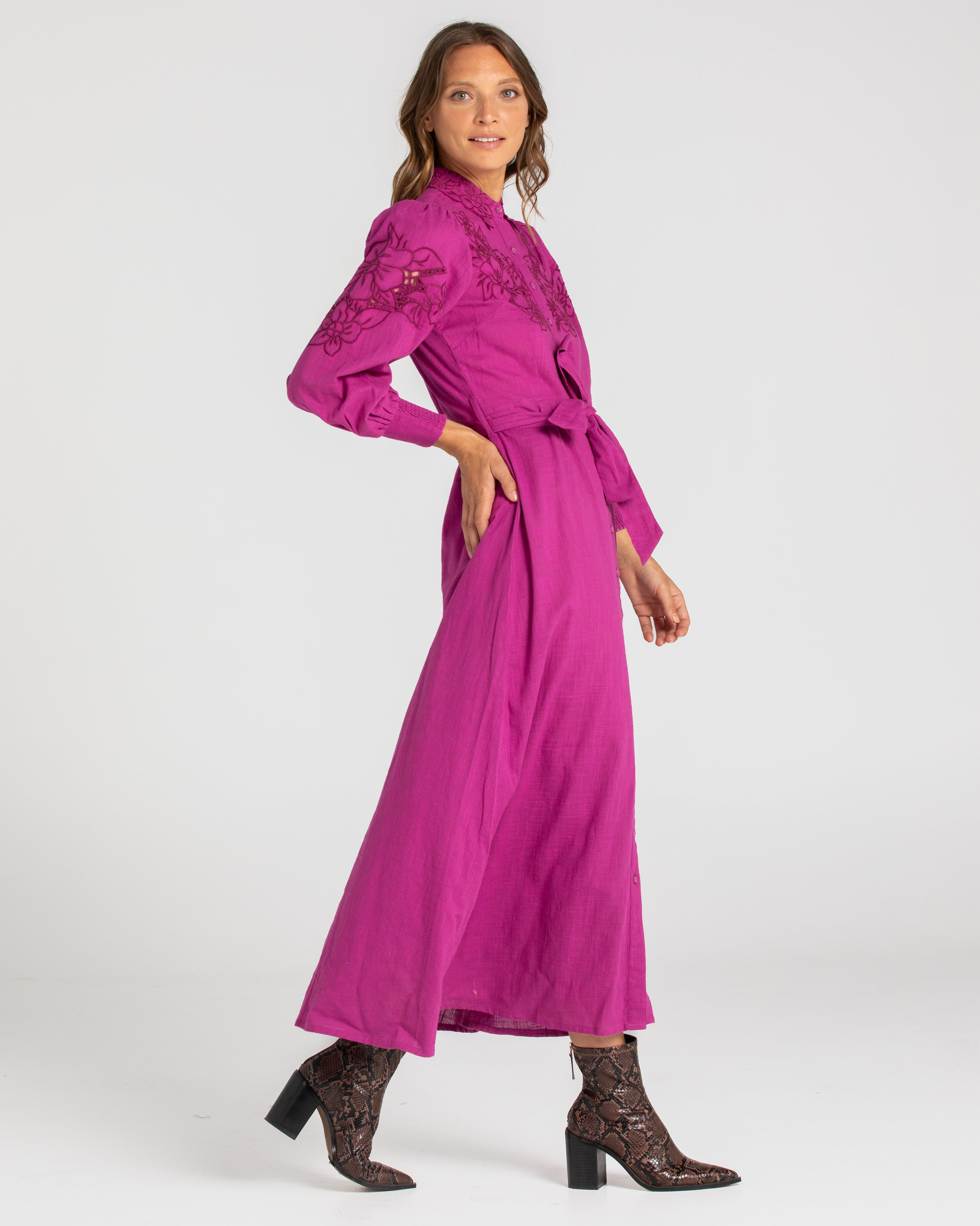 Clementine Dress - Magenta