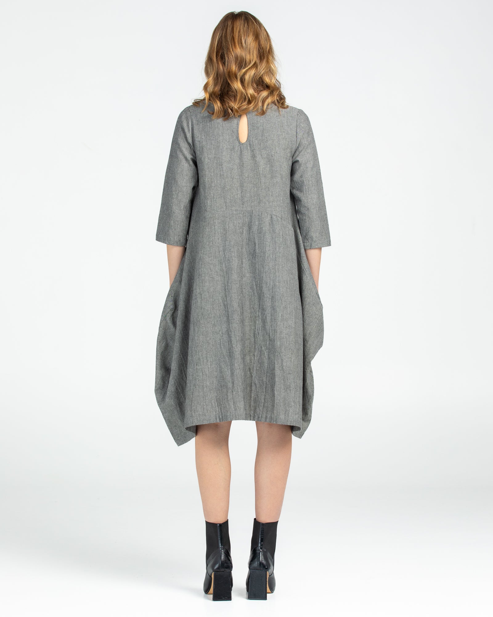 Elka Dress - Winter Black Chambray