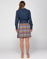 Rosanna Skirt Long - Astrid Check/Dark Denim