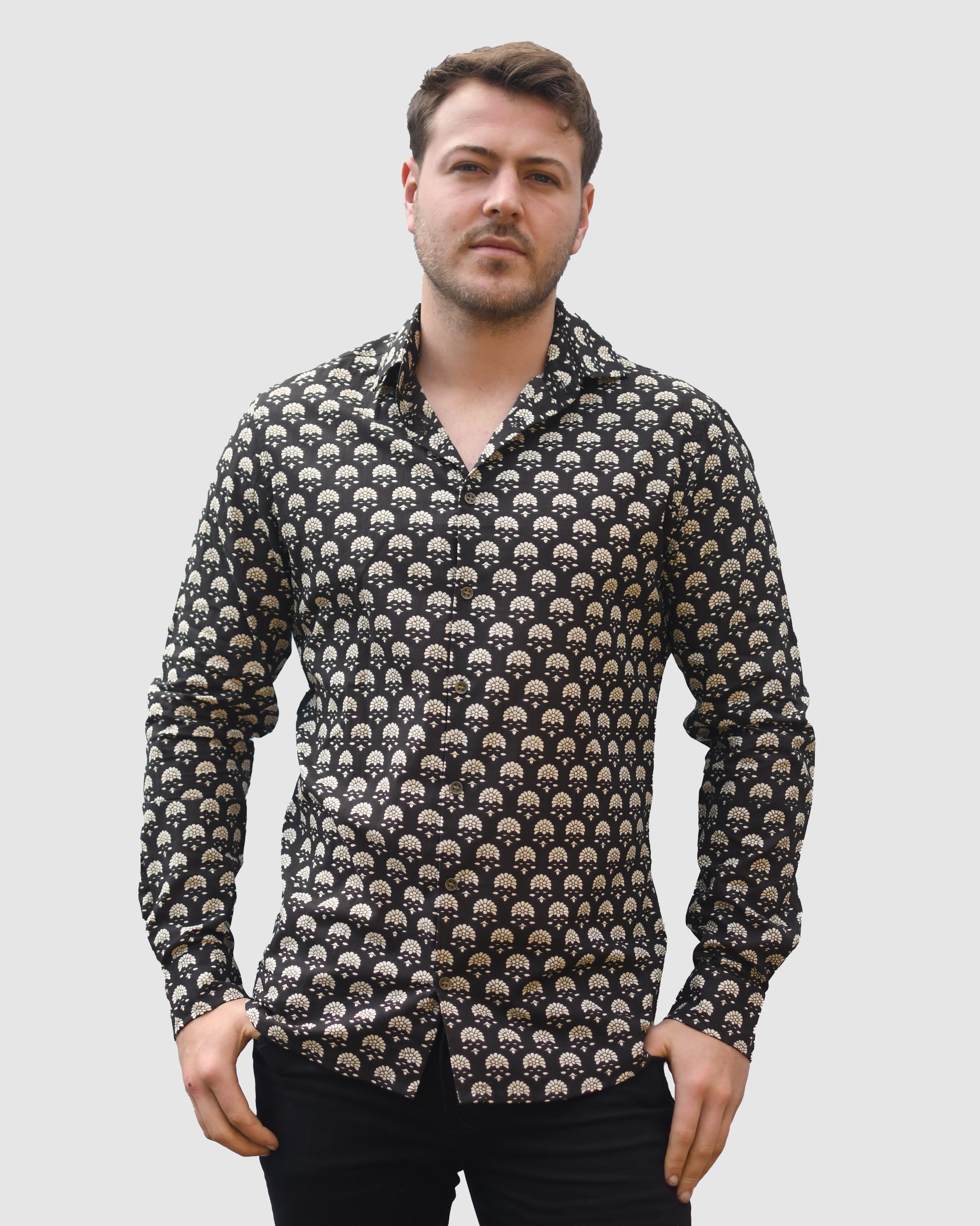 Mens Long Sleeved Shirt - Dahlia